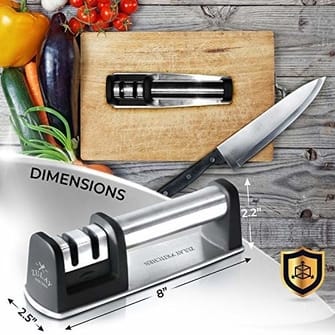 Zulay Manual Stainless Steel Knife Sharpener Zulay Manual Stainless Steel Knife Sharpener