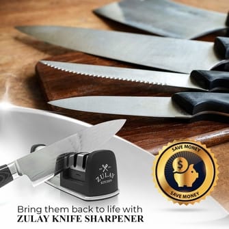 Zulay Manual Stainless Steel Knife Sharpener Zulay Manual Stainless Steel Knife Sharpener
