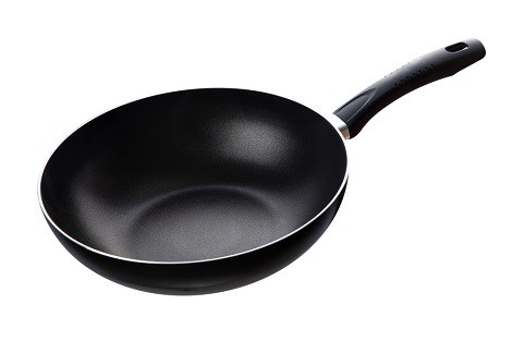 Flying,Pan,Isolated,On,White,Background
