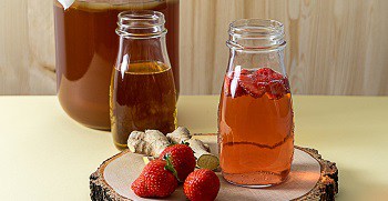 Strawberry Basil Kombucha Strawberry Basil Kombucha