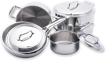 USA Pan 5-Ply Stainless Steel Cookware Set USA Pan 5-Ply Stainless Steel Cookware Set