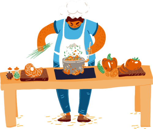Chef cooking